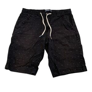 Company 81 Men's Black Drawstring AOP Sailboat Pattern Chino Shorts Size 30